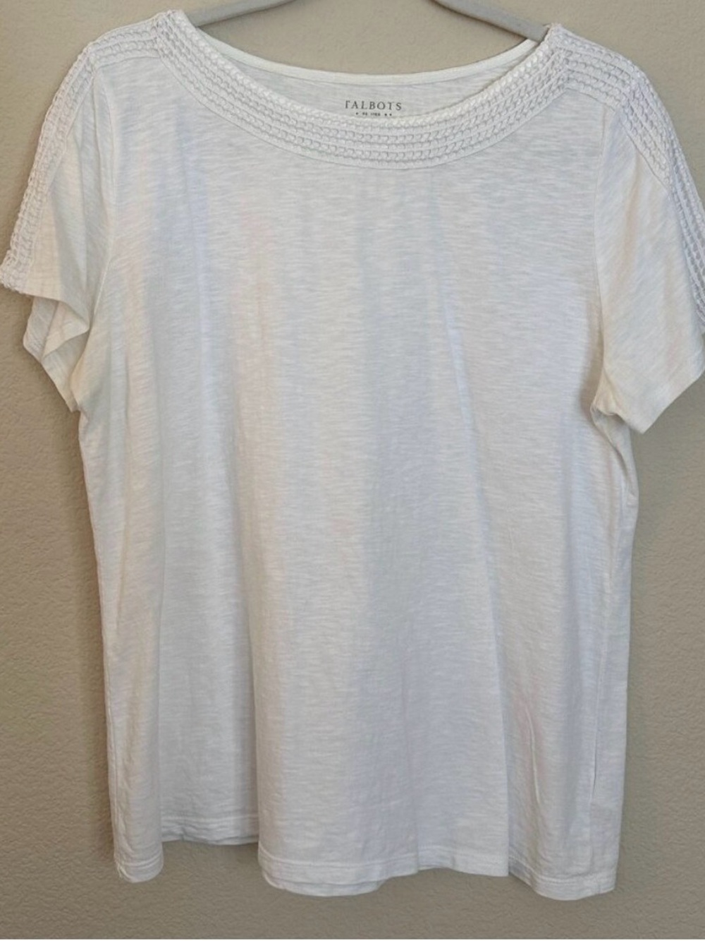 Talbots White Short Sleeve Top